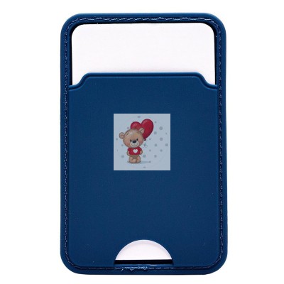 Картхолдер футляр для карт на клеевой основе (синий) - CH05 Картхолдер футляр для карт на клеевой основе (синий) - CH05