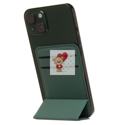 Картхолдер футляр для карт на клеевой основе (темно-зеленый) - CH07 Картхолдер футляр для карт на клеевой основе (темно-зеленый) - CH07