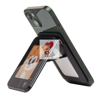 Картхолдер футляр для карт E-ink screen (черный) - CH08 SafeMag