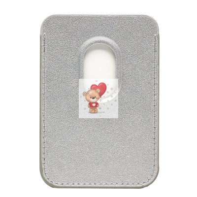 Картхолдер футляр для карт (титановый белый) - POSH SHINE россыпь кристаллов SafeMag Картхолдер футляр для карт (титановый белый) - POSH SHINE россыпь кристаллов SafeMag