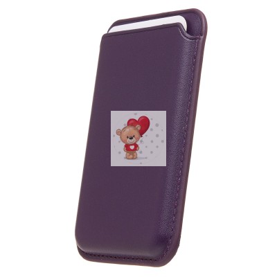 Картхолдер футляр для карт с анимацией (вишневый) - SafeMag Картхолдер футляр для карт с анимацией (вишневый) - SafeMag