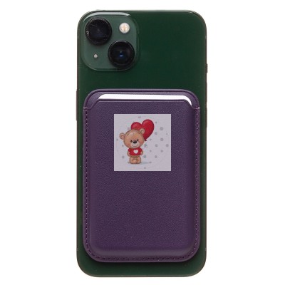 Картхолдер футляр для карт с анимацией (багровый) - SafeMag Картхолдер футляр для карт с анимацией (багровый) - SafeMag