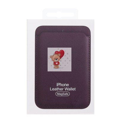 Картхолдер футляр для карт с анимацией (багровый) - SafeMag Картхолдер футляр для карт с анимацией (багровый) - SafeMag