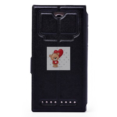 Универсальный чехол-книжка 5.5 (черный) Универсальный чехол-книжка 5.5 (черный)