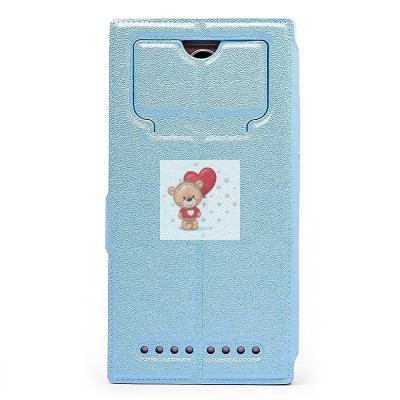Универсальный чехол-книжка 5.5 (голубой) Универсальный чехол-книжка 5.5 (голубой)