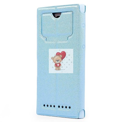 Универсальный чехол-книжка 5.5 (голубой) Универсальный чехол-книжка 5.5 (голубой)