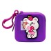 Универсальный чехол-кошелек силиконовый детский (медведь) (фиолетовый)