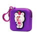 Универсальный чехол-кошелек силиконовый детский (медведь) (фиолетовый)