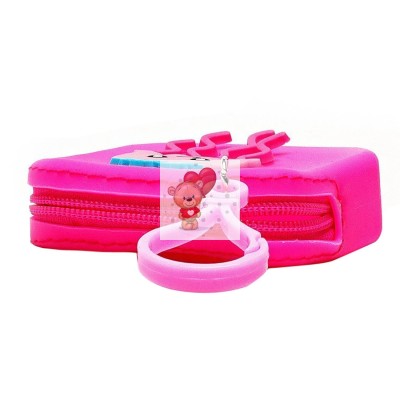 Универсальный чехол-кошелек силиконовый детский (медуза) (розовый) Универсальный чехол-кошелек силиконовый детский (медуза) (розовый)