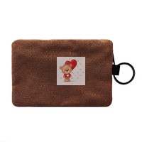 Универсальный чехол-кошелек текстильный 12,5x8,5см (бежевый)