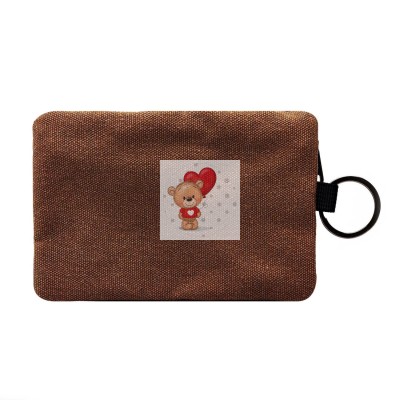 Универсальный чехол-кошелек текстильный 12,5x8,5см (бежевый)