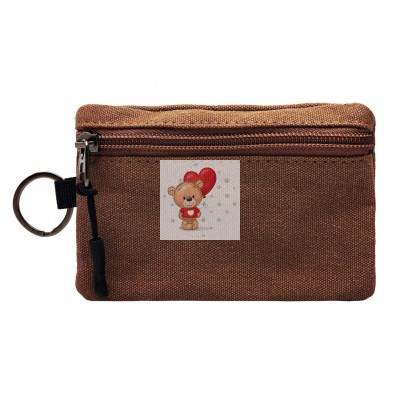 Универсальный чехол-кошелек текстильный 12,5x8,5см (бежевый)