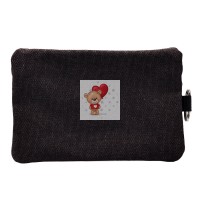 Универсальный чехол-кошелек текстильный 12,5x8,5см (серый)