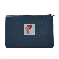 Универсальный чехол-кошелек экокожа 12,5x8см (синий)