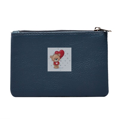 Универсальный чехол-кошелек экокожа 12,5x8см (синий)