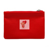 Универсальный чехол-кошелек экокожа 12,5x8см (красный)