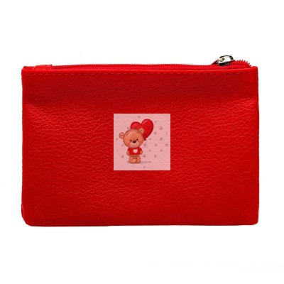 Универсальный чехол-кошелек экокожа 12,5x8см (красный)