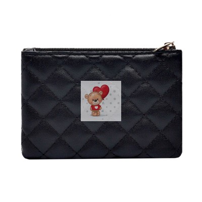 Универсальный чехол-кошелек экокожа 12x8см (черный)