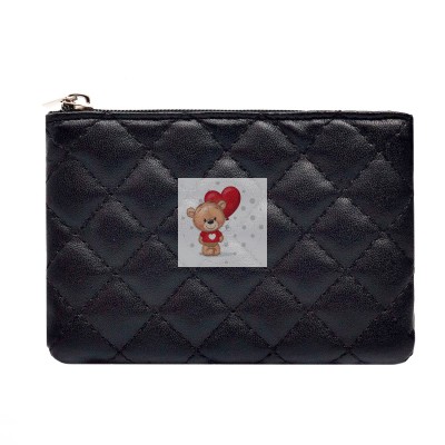 Универсальный чехол-кошелек экокожа 12x8см (черный)