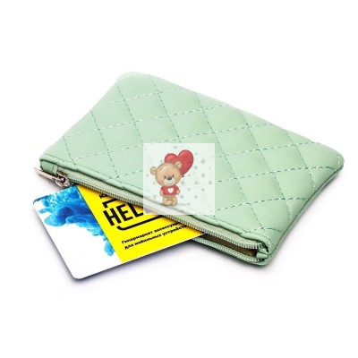 Универсальный чехол-кошелек экокожа 12x8см (мятный) Универсальный чехол-кошелек экокожа 12x8см (мятный)