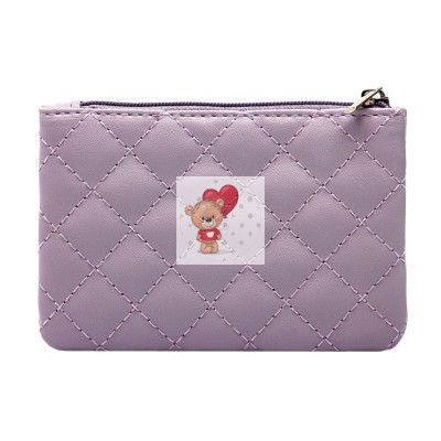 Универсальный чехол-кошелек экокожа 12x8см (сиреневый)