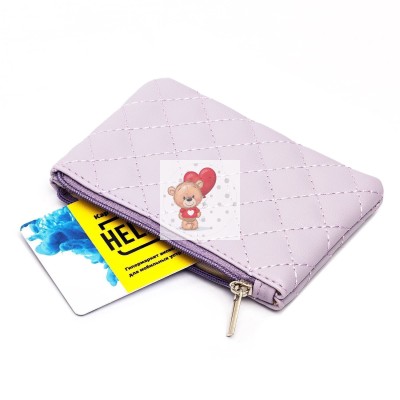 Универсальный чехол-кошелек экокожа 12x8см (сиреневый)