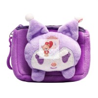 Универсальный чехол-кошелек плюшевый детский (куроми) (фиолетовый) - ORG Универсальный чехол-кошелек плюшевый детский (куроми) (фиолетовый) - ORG