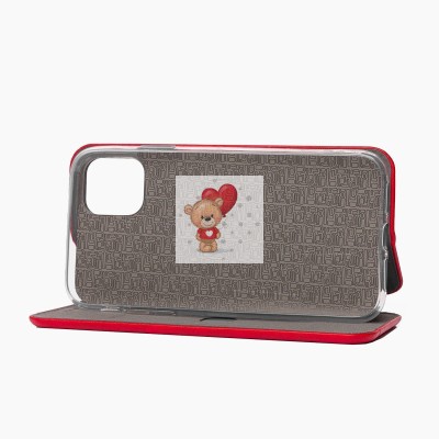 Чехол-книжка для Apple iPhone 11 (красный) открытие вбок - BC002