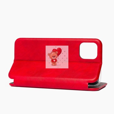 Чехол-книжка для Apple iPhone 11 (красный) открытие вбок - BC002