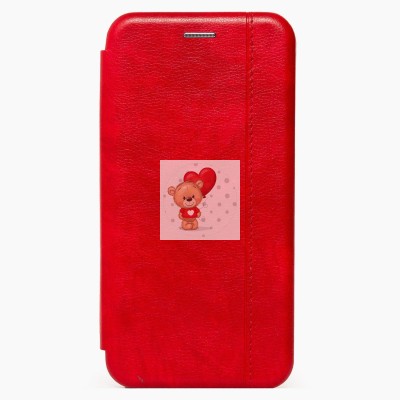 Чехол-книжка для Apple iPhone 12 mini (красный) открытие вбок - BC002