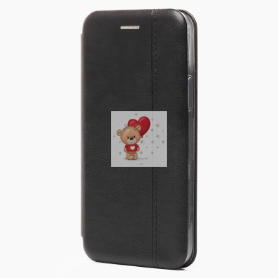 Чехол-книжка для Apple iPhone 12/iPhone 12 Pro (черный) открытие вбок - BC002