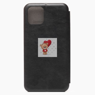 Чехол-книжка для Apple iPhone 12/iPhone 12 Pro (черный) открытие вбок - BC002