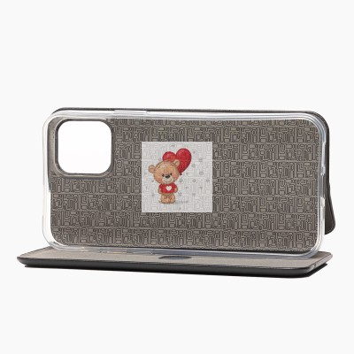 Чехол-книжка для Apple iPhone 12/iPhone 12 Pro (черный) открытие вбок - BC002