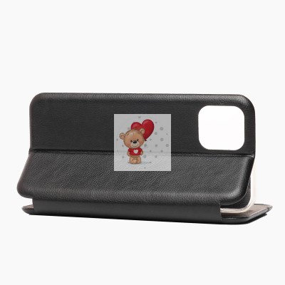 Чехол-книжка для Apple iPhone 12/iPhone 12 Pro (черный) открытие вбок - BC002