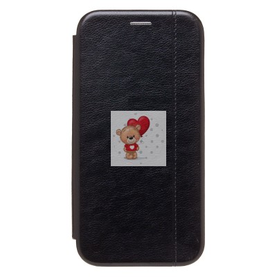 Чехол-книжка для Apple iPhone 15 Plus (открытие вбок) (черный) - BC002