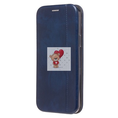 Чехол-книжка для Apple iPhone 15 Plus (открытие вбок) (синий) - BC002