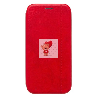 Чехол-книжка для Apple iPhone 15 Plus (открытие вбок) (красный) - BC002