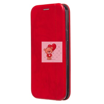 Чехол-книжка для Apple iPhone 15 Plus (открытие вбок) (красный) - BC002 Чехол-книжка для Apple iPhone 15 Plus (открытие вбок) (красный) - BC002