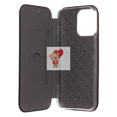 Чехол-книжка для Apple iPhone 15 Pro Max (открытие вбок) (черный) - BC002 Чехол-книжка для Apple iPhone 15 Pro Max (открытие вбок) (черный) - BC002