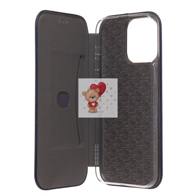 Чехол-книжка для Apple iPhone 15 Pro Max (открытие вбок) (синий) - BC002