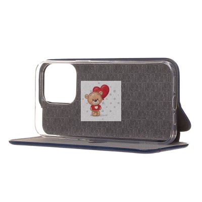 Чехол-книжка для Apple iPhone 15 Pro Max (открытие вбок) (синий) - BC002