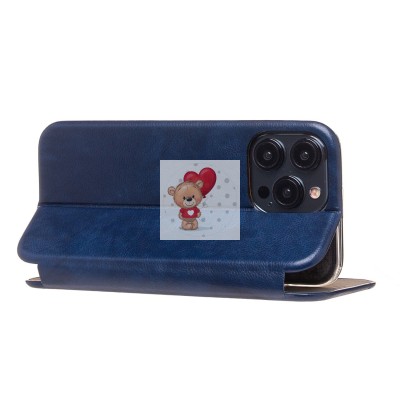 Чехол-книжка для Apple iPhone 15 Pro Max (открытие вбок) (синий) - BC002