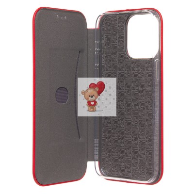 Чехол-книжка для Apple iPhone 15 Pro Max (открытие вбок) (красный) - BC002