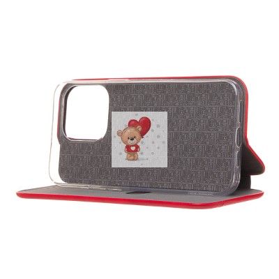 Чехол-книжка для Apple iPhone 15 Pro Max (открытие вбок) (красный) - BC002