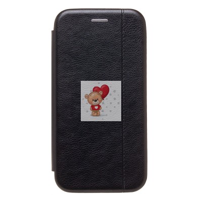 Чехол-книжка для Apple iPhone 15 Pro (открытие вбок) (черный) - BC002