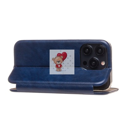 Чехол-книжка для Apple iPhone 15 Pro (открытие вбок) (синий) - BC002 Чехол-книжка для Apple iPhone 15 Pro (открытие вбок) (синий) - BC002