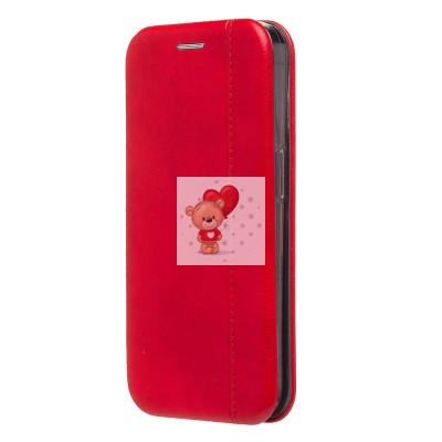 Чехол-книжка для Apple iPhone 15 Pro (открытие вбок) (красный) - BC002 Чехол-книжка для Apple iPhone 15 Pro (открытие вбок) (красный) - BC002