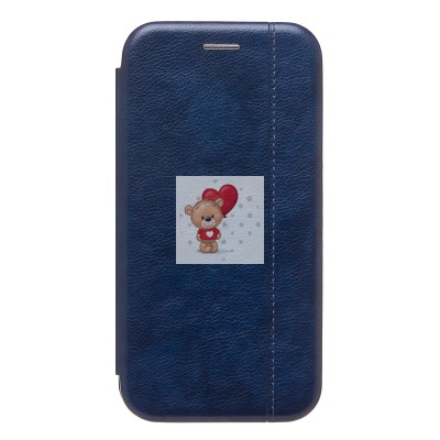 Чехол-книжка для Apple iPhone 15 (открытие вбок) (синий) - BC002