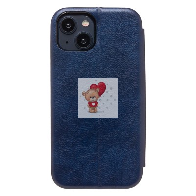 Чехол-книжка для Apple iPhone 15 (открытие вбок) (синий) - BC002 Чехол-книжка для Apple iPhone 15 (открытие вбок) (синий) - BC002