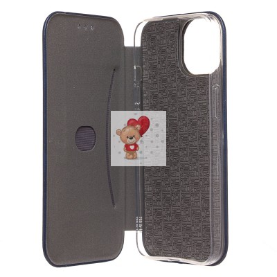 Чехол-книжка для Apple iPhone 15 (открытие вбок) (синий) - BC002 Чехол-книжка для Apple iPhone 15 (открытие вбок) (синий) - BC002